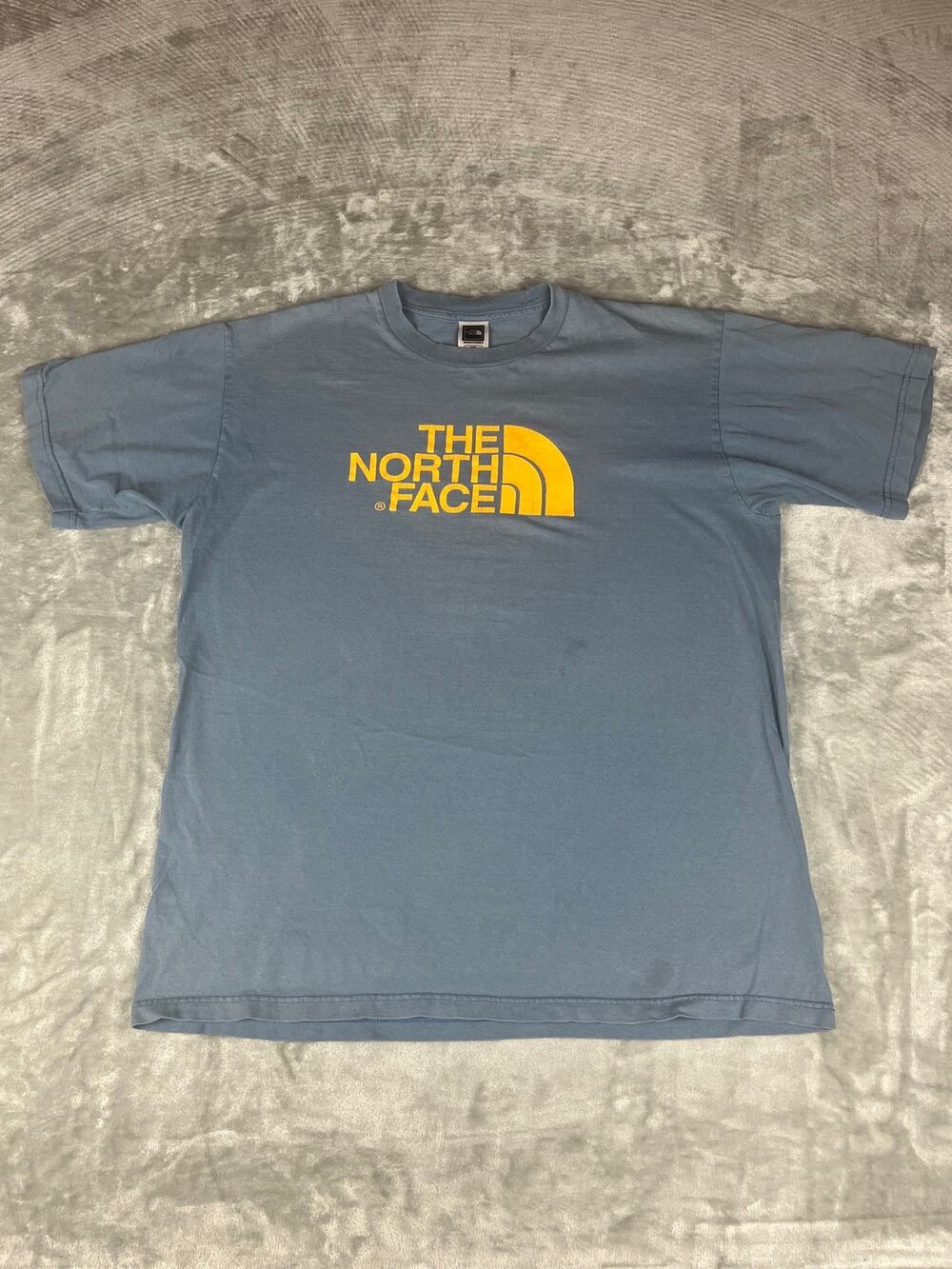 The North Face Logo Tee Blue Yellow M El Salvador